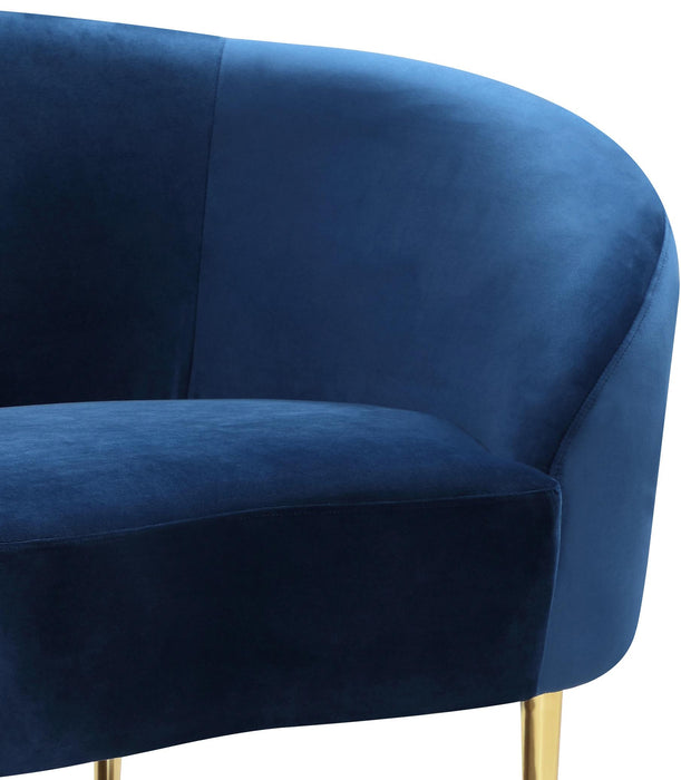 Ritz Navy Velvet Chair - Royal Furniture & Gifts (MI) - Multi Location