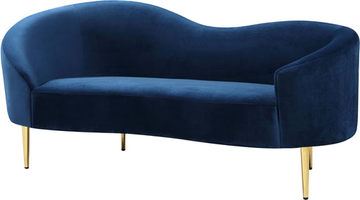 Ritz Navy Velvet Loveseat - Royal Furniture & Gifts (MI) - Multi Location
