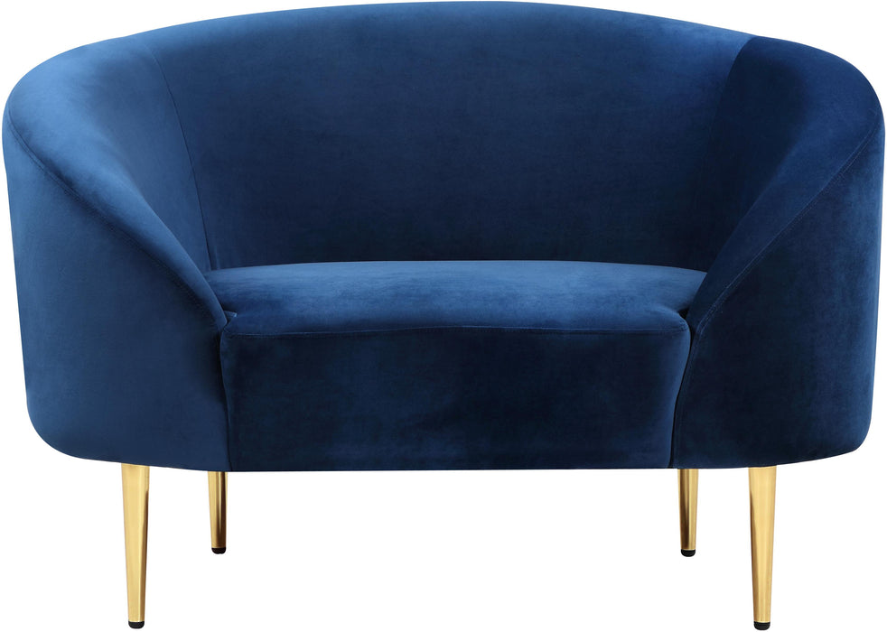 Ritz Navy Velvet Chair - Royal Furniture & Gifts (MI) - Multi Location