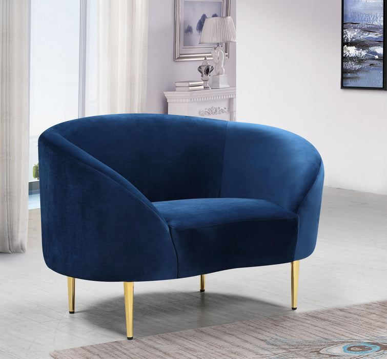 Ritz Navy Velvet Chair - Royal Furniture & Gifts (MI) - Multi Location