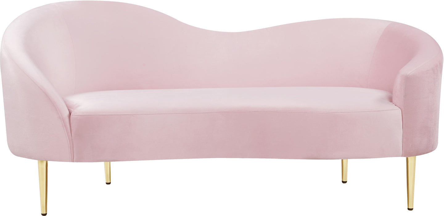 Ritz Pink Velvet Loveseat - Royal Furniture & Gifts (MI) - Multi Location