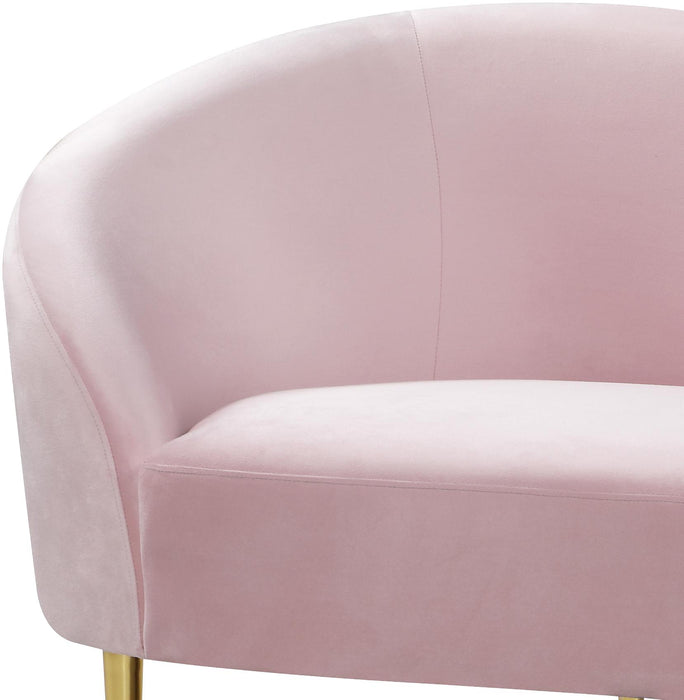 Ritz Pink Velvet Loveseat - Royal Furniture & Gifts (MI) - Multi Location