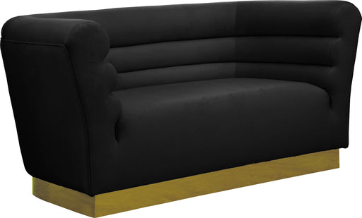 Bellini Black Velvet Loveseat - Royal Furniture & Gifts (MI) - Multi Location