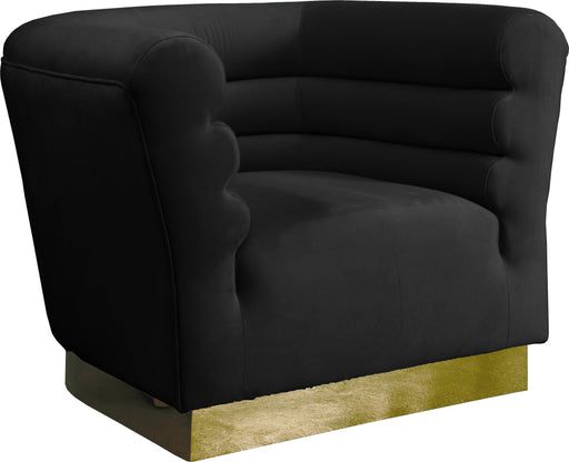 Bellini Black Velvet Chair - Royal Furniture & Gifts (MI) - Multi Location