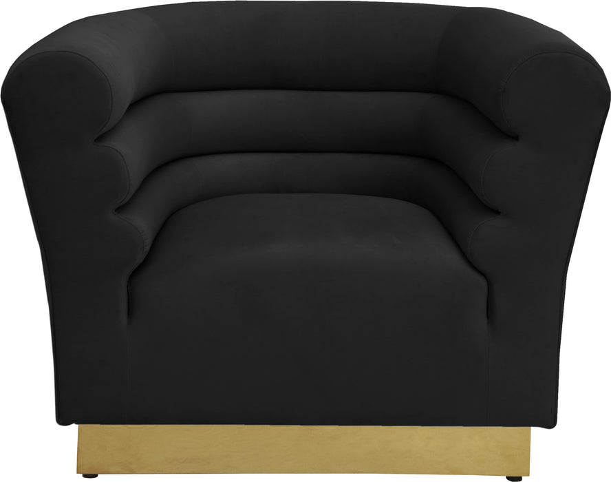 Bellini Black Velvet Chair - Royal Furniture & Gifts (MI) - Multi Location