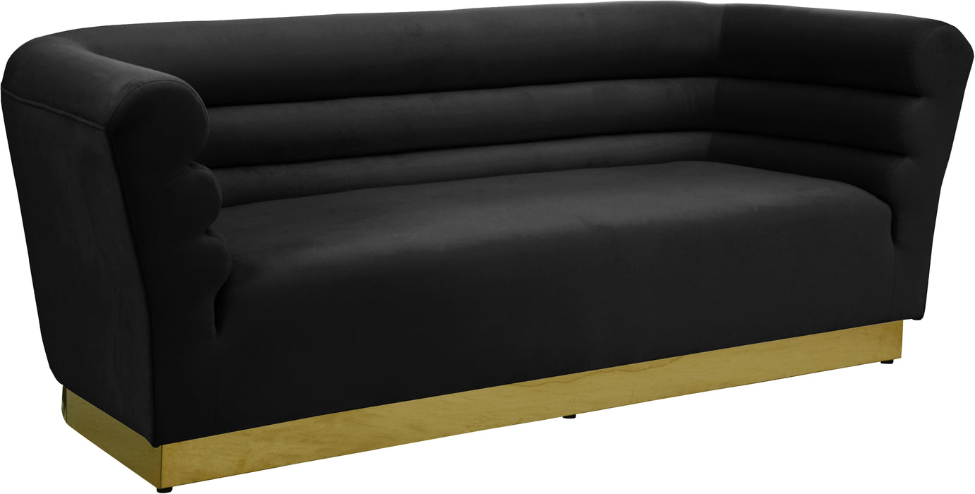 Bellini Black Velvet Sofa - Royal Furniture & Gifts (MI) - Multi Location