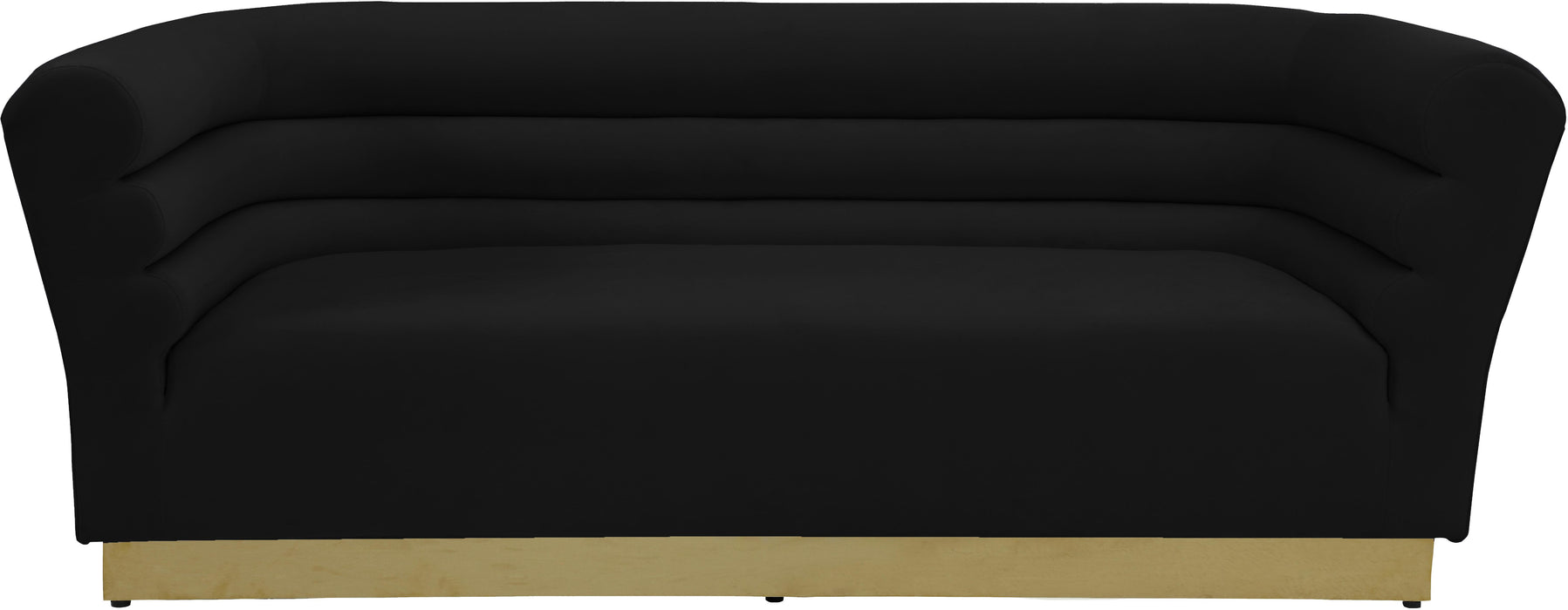 Bellini Black Velvet Sofa - Royal Furniture & Gifts (MI) - Multi Location