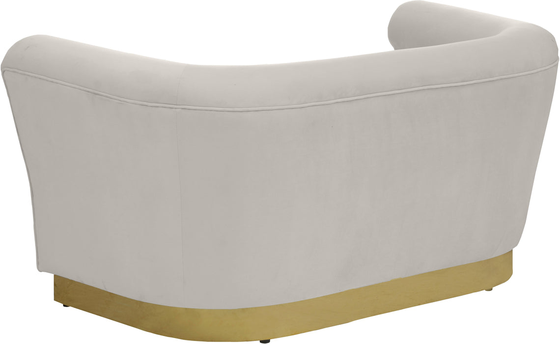 Bellini Cream Velvet Loveseat - Royal Furniture & Gifts (MI) - Multi Location