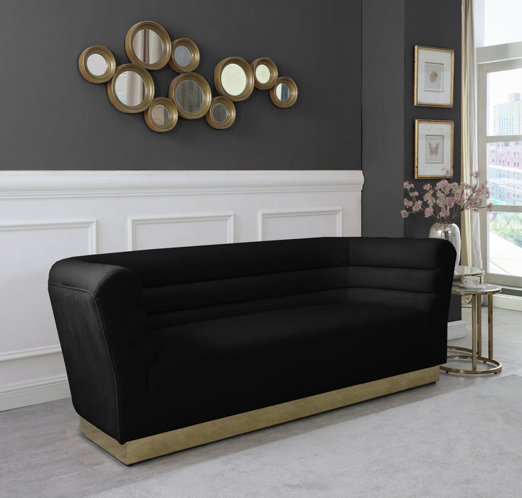 Bellini Black Velvet Sofa - Royal Furniture & Gifts (MI) - Multi Location