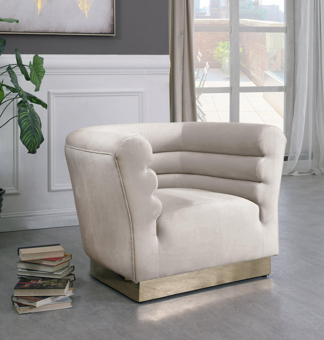 Bellini Cream Velvet Chair - Royal Furniture & Gifts (MI) - Multi Location