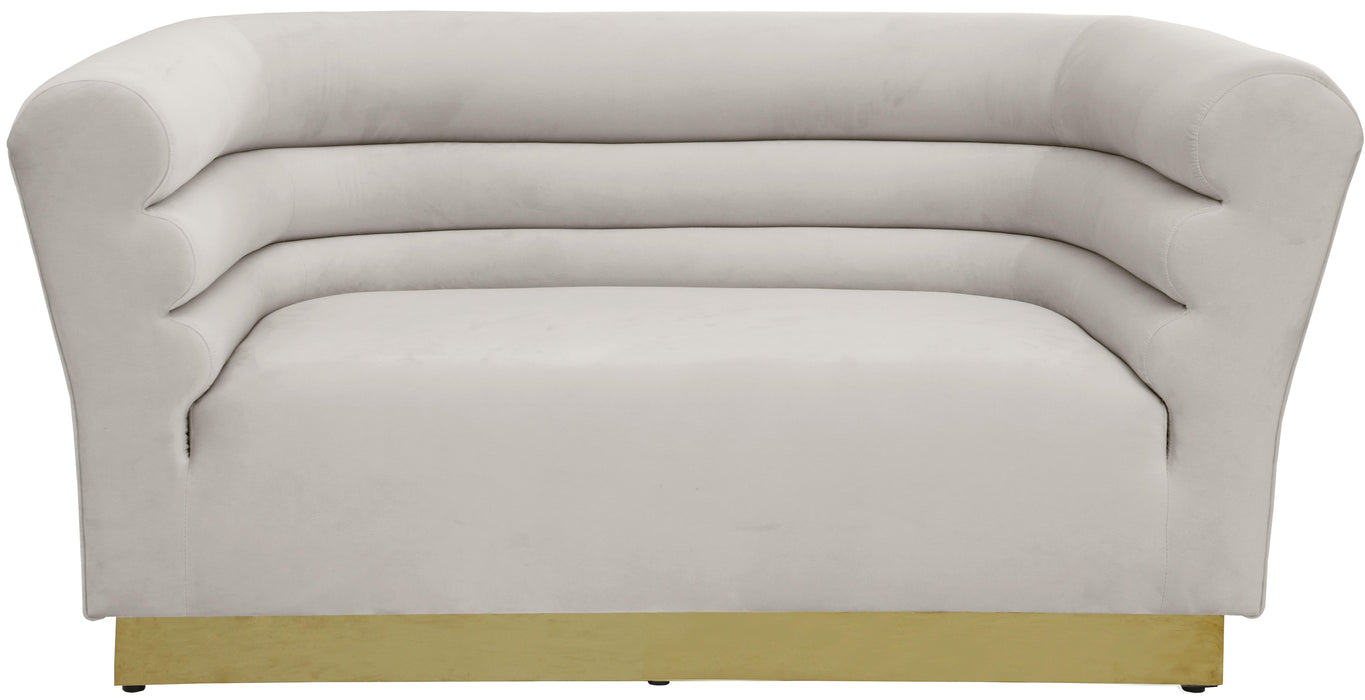 Bellini Cream Velvet Loveseat - Royal Furniture & Gifts (MI) - Multi Location