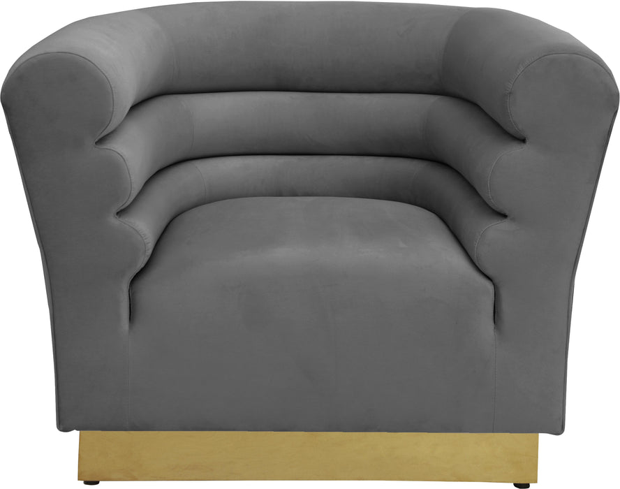 Bellini Grey Velvet Chair - Royal Furniture & Gifts (MI) - Multi Location