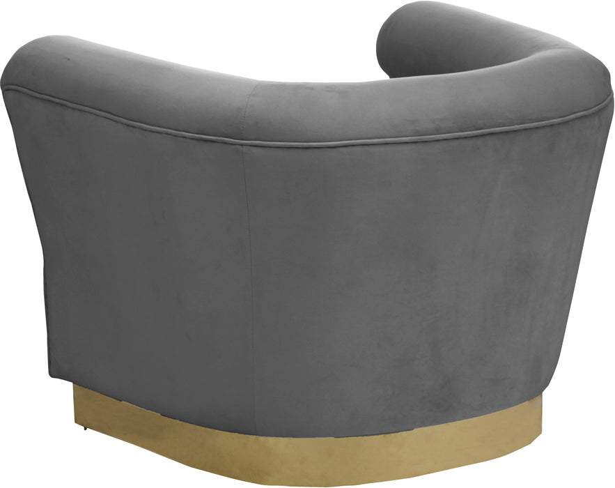 Bellini Grey Velvet Chair - Royal Furniture & Gifts (MI) - Multi Location