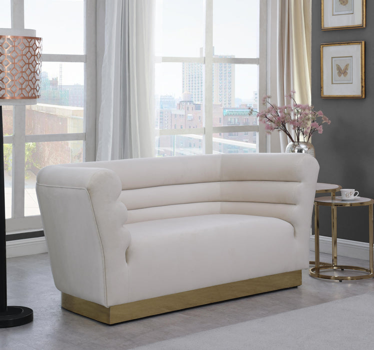 Bellini Cream Velvet Loveseat - Royal Furniture & Gifts (MI) - Multi Location