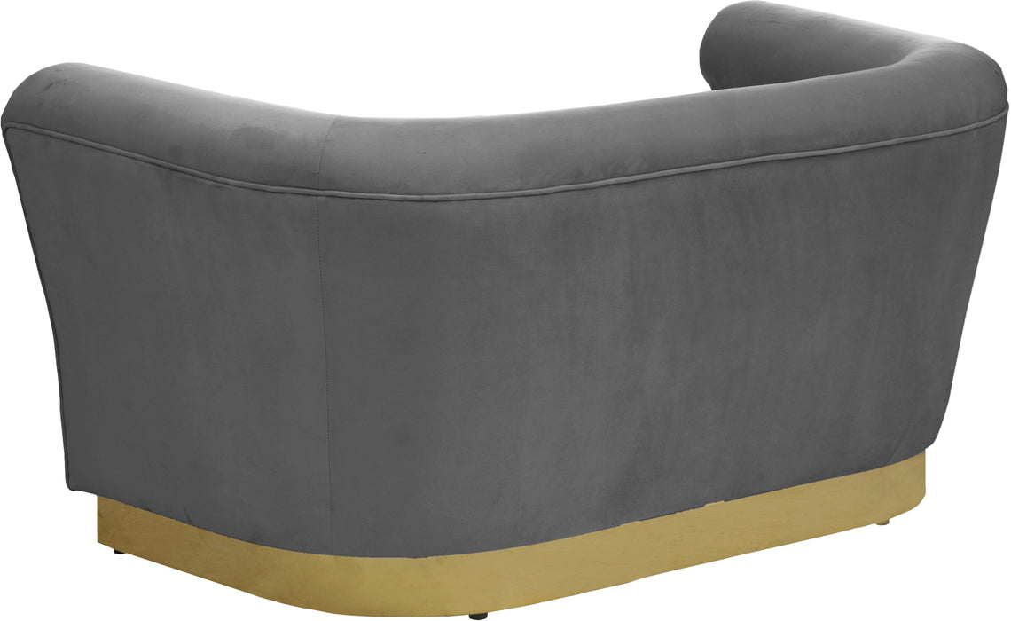 Bellini Grey Velvet Loveseat - Royal Furniture & Gifts (MI) - Multi Location