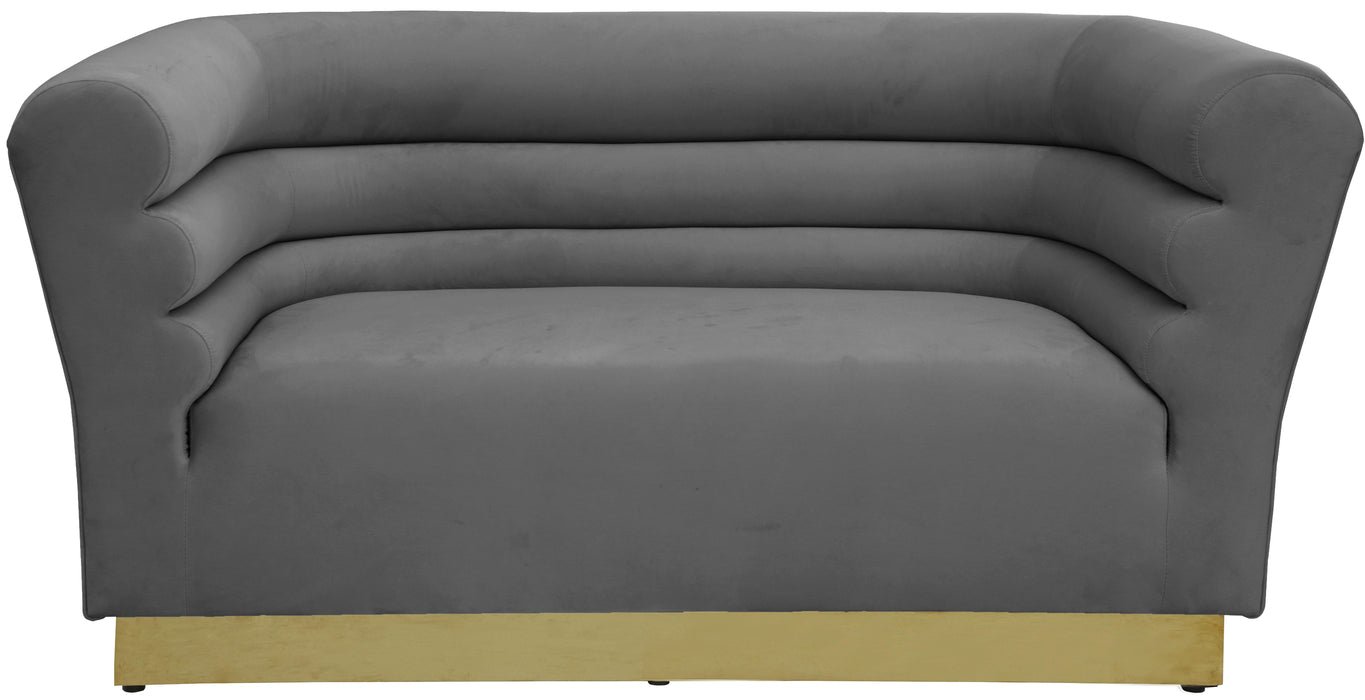 Bellini Grey Velvet Loveseat - Royal Furniture & Gifts (MI) - Multi Location