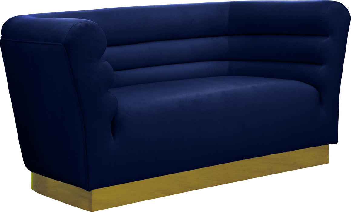 Bellini Navy Velvet Loveseat - Royal Furniture & Gifts (MI) - Multi Location