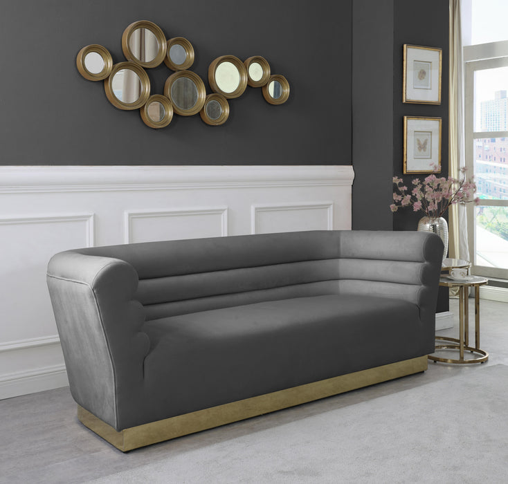 Bellini Grey Velvet Sofa - Royal Furniture & Gifts (MI) - Multi Location