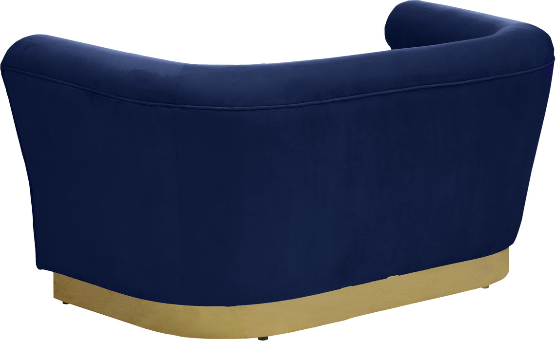 Bellini Navy Velvet Loveseat - Royal Furniture & Gifts (MI) - Multi Location