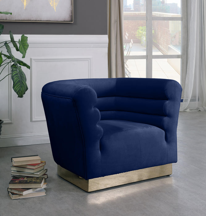 Bellini Navy Velvet Chair - Royal Furniture & Gifts (MI) - Multi Location