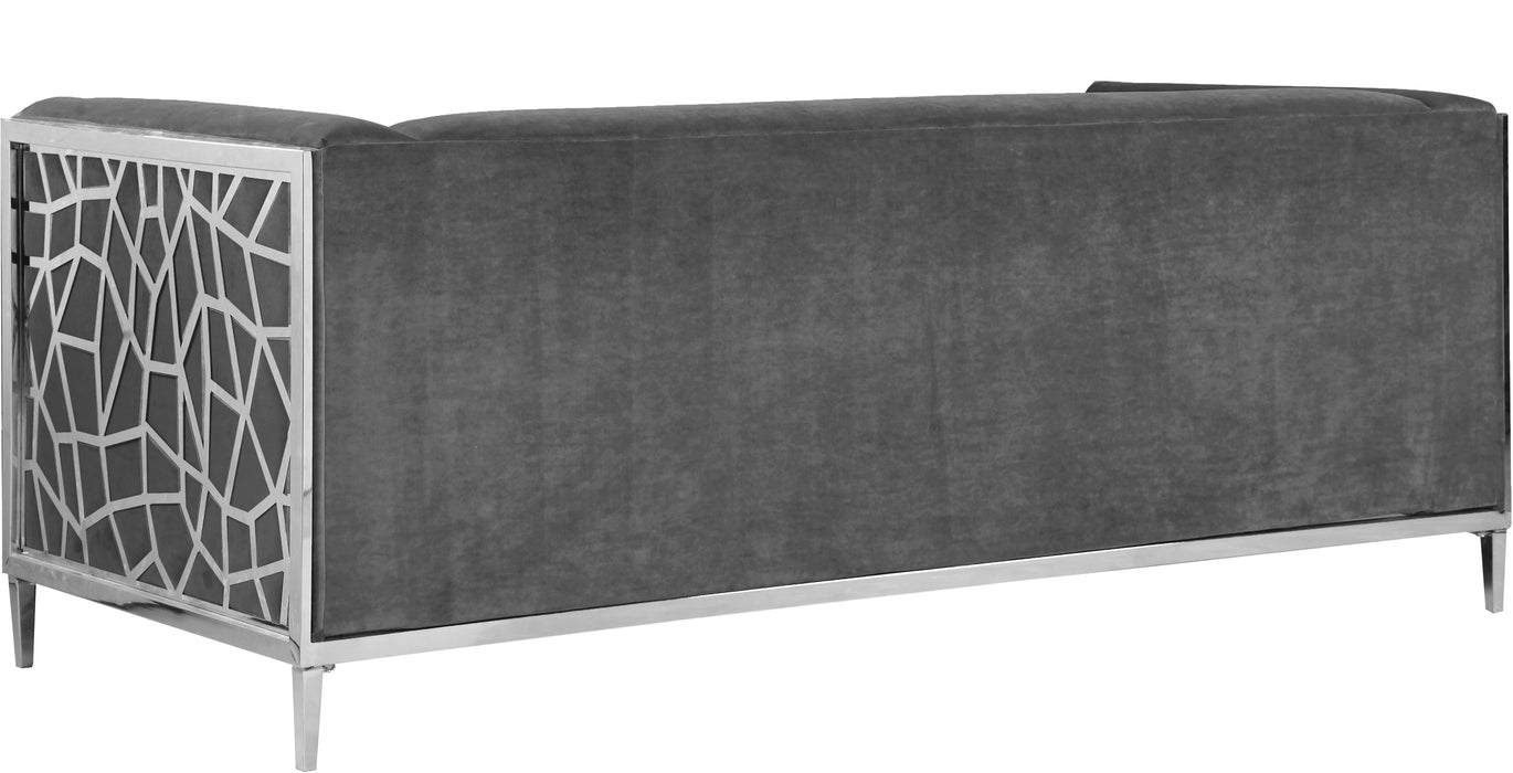 Opal Grey Velvet Sofa - Royal Furniture & Gifts (MI) - Multi Location