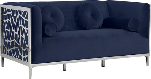 Opal Navy Velvet Loveseat - Royal Furniture & Gifts (MI) - Multi Location
