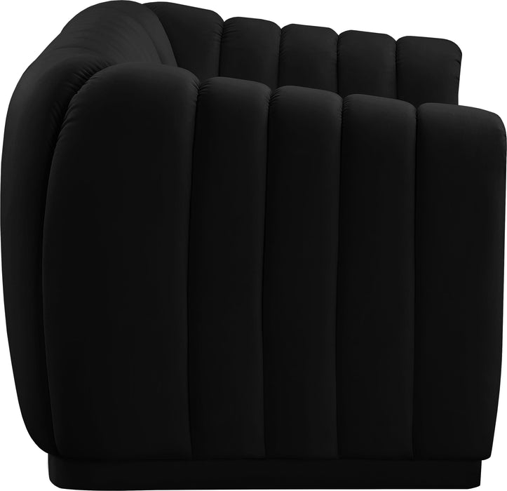 Dixie Black Velvet Loveseat - Royal Furniture & Gifts (MI) - Multi Location