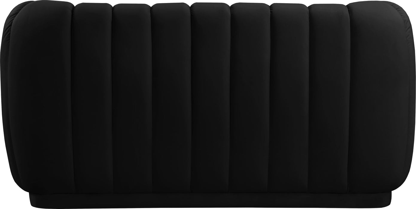 Dixie Black Velvet Loveseat - Royal Furniture & Gifts (MI) - Multi Location