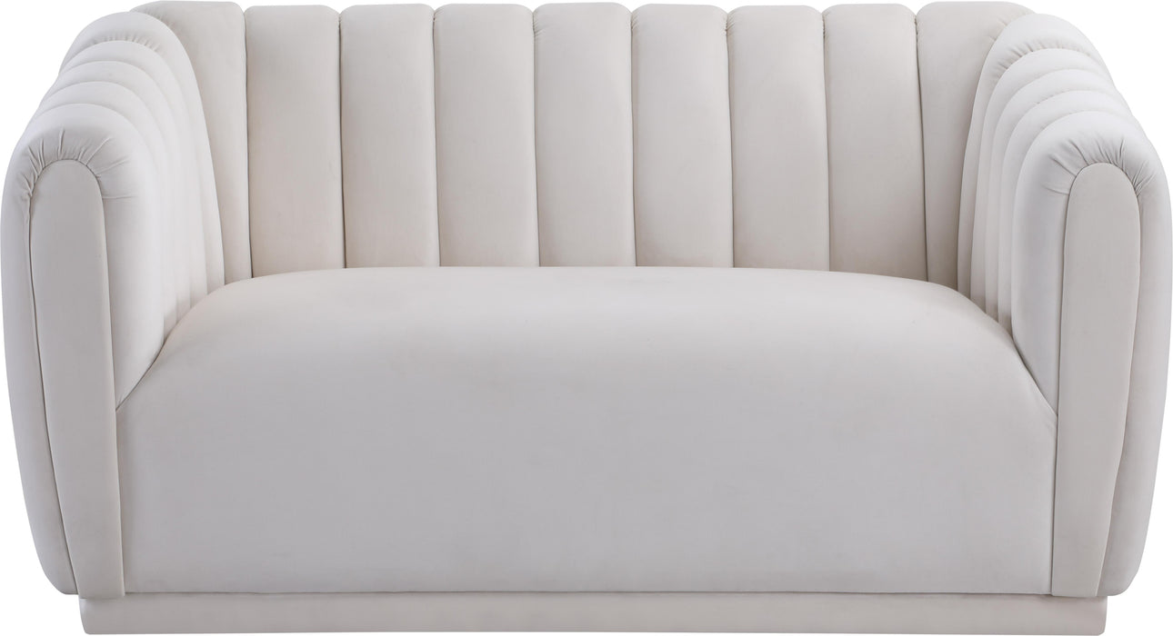 Dixie Cream Velvet Loveseat - Royal Furniture & Gifts (MI) - Multi Location