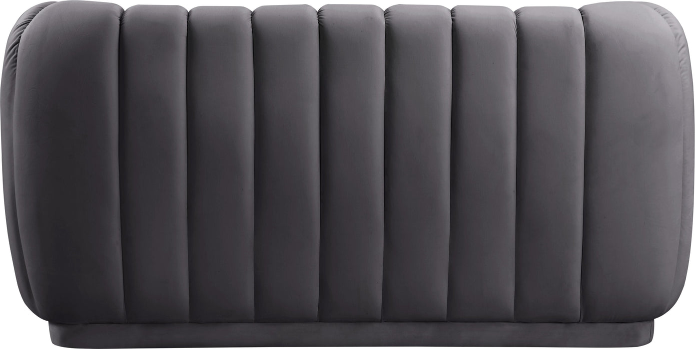 Dixie Grey Velvet Loveseat - Royal Furniture & Gifts (MI) - Multi Location