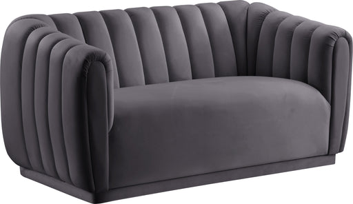 Dixie Grey Velvet Loveseat - Royal Furniture & Gifts (MI) - Multi Location