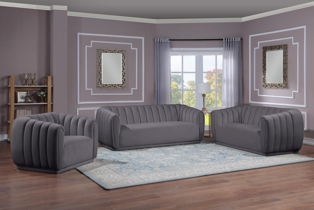 Dixie Grey Velvet Sofa - Royal Furniture & Gifts (MI) - Multi Location