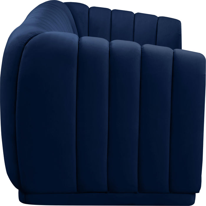 Dixie Navy Velvet Sofa - Royal Furniture & Gifts (MI) - Multi Location