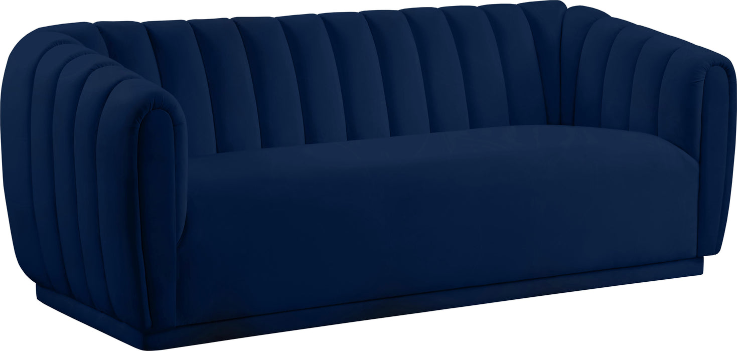 Dixie Navy Velvet Sofa - Royal Furniture & Gifts (MI) - Multi Location