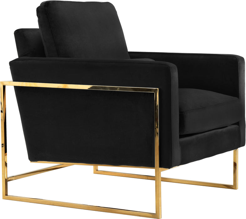 Mila Black Velvet Chair - Royal Furniture & Gifts (MI) - Multi Location