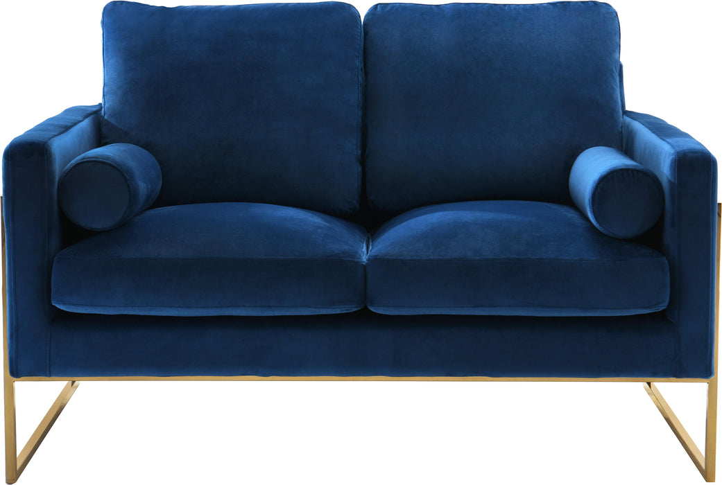 Mila Navy Velvet Loveseat - Royal Furniture & Gifts (MI) - Multi Location