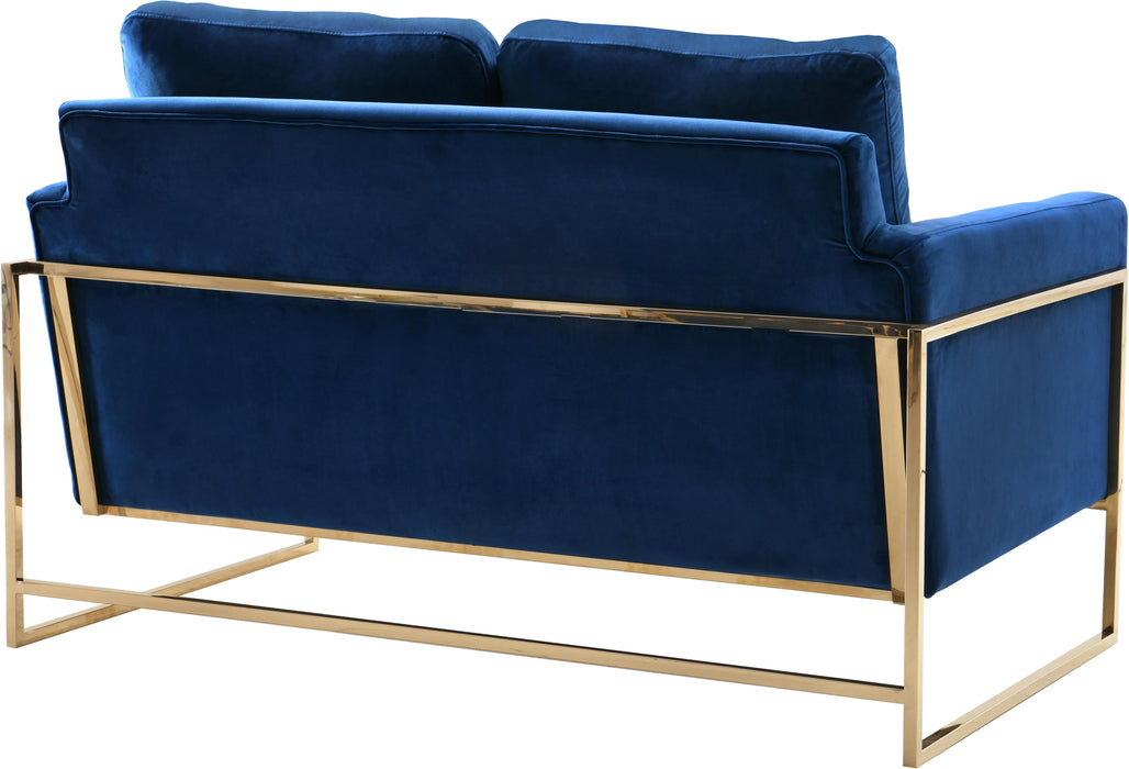 Mila Navy Velvet Loveseat - Royal Furniture & Gifts (MI) - Multi Location