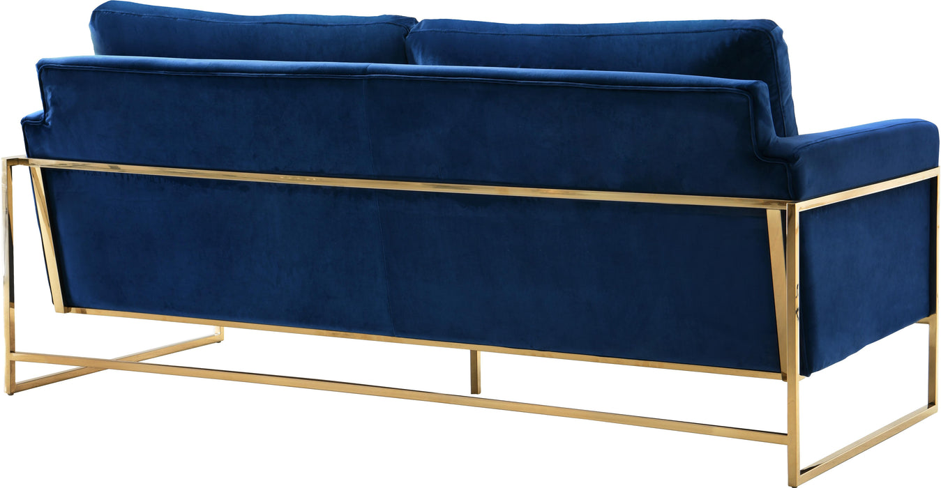 Mila Navy Velvet Sofa - Royal Furniture & Gifts (MI) - Multi Location