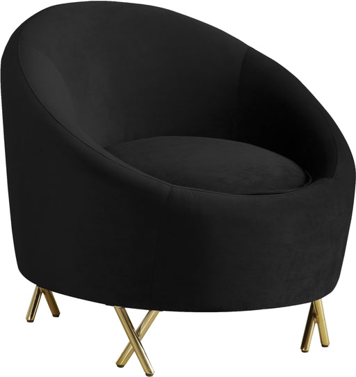Serpentine Black Velvet Chair - Royal Furniture & Gifts (MI) - Multi Location