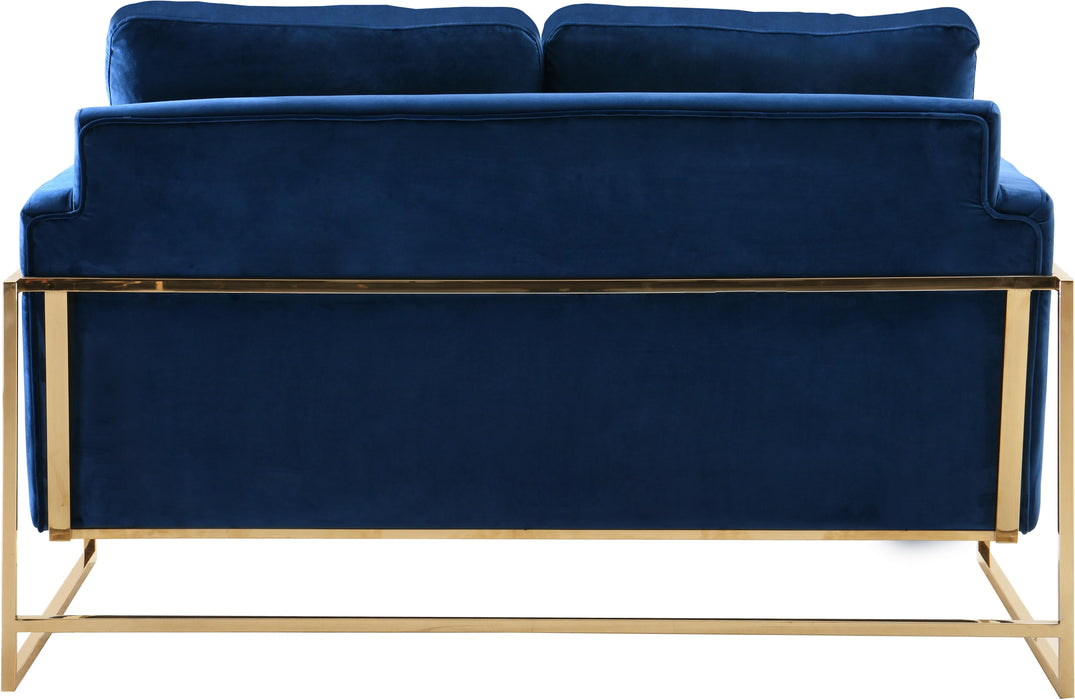 Mila Navy Velvet Loveseat - Royal Furniture & Gifts (MI) - Multi Location