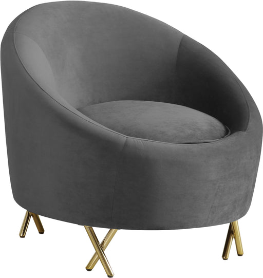 Serpentine Grey Velvet Chair - Royal Furniture & Gifts (MI) - Multi Location