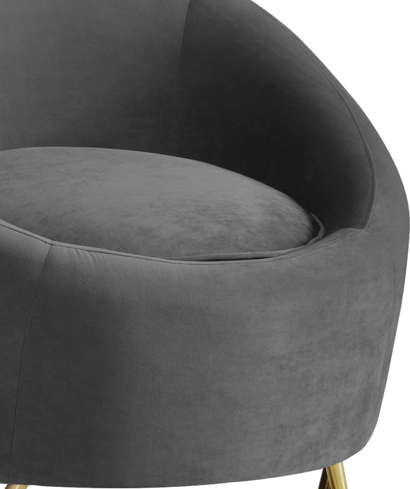 Serpentine Grey Velvet Chair - Royal Furniture & Gifts (MI) - Multi Location