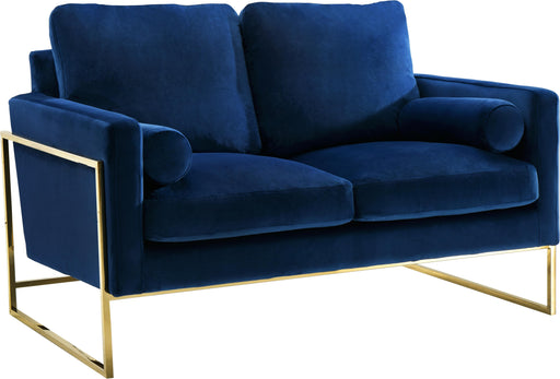 Mila Navy Velvet Loveseat - Royal Furniture & Gifts (MI) - Multi Location