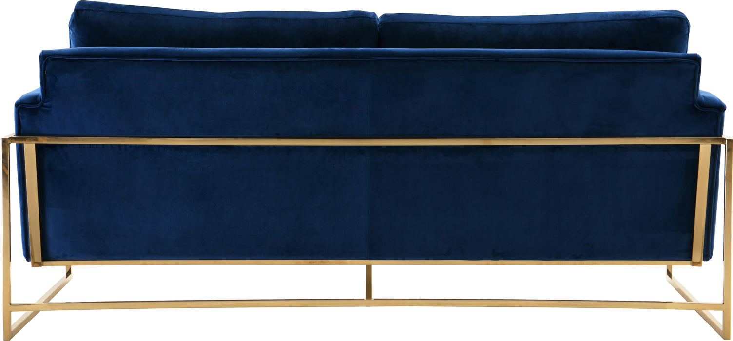 Mila Navy Velvet Sofa - Royal Furniture & Gifts (MI) - Multi Location