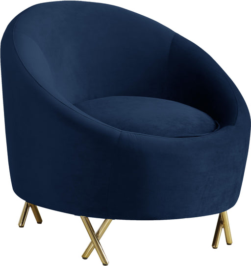 Serpentine Navy Velvet Chair - Royal Furniture & Gifts (MI) - Multi Location