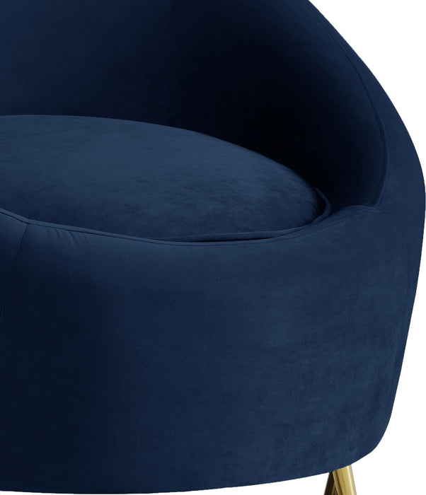 Serpentine Navy Velvet Chair - Royal Furniture & Gifts (MI) - Multi Location