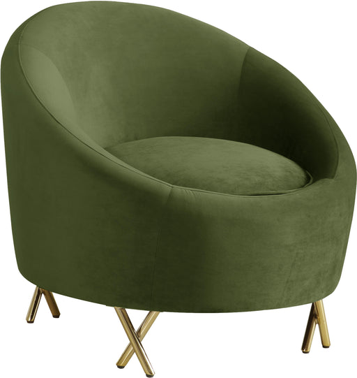 Serpentine Olive Velvet Chair - Royal Furniture & Gifts (MI) - Multi Location