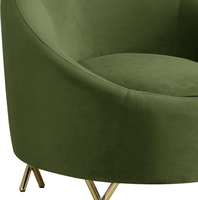 Serpentine Olive Velvet Chair - Royal Furniture & Gifts (MI) - Multi Location