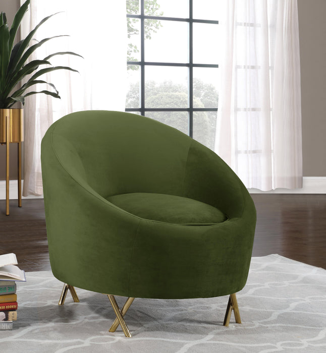 Serpentine Olive Velvet Chair - Royal Furniture & Gifts (MI) - Multi Location