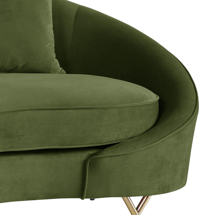 Serpentine Olive Velvet Loveseat - Royal Furniture & Gifts (MI) - Multi Location